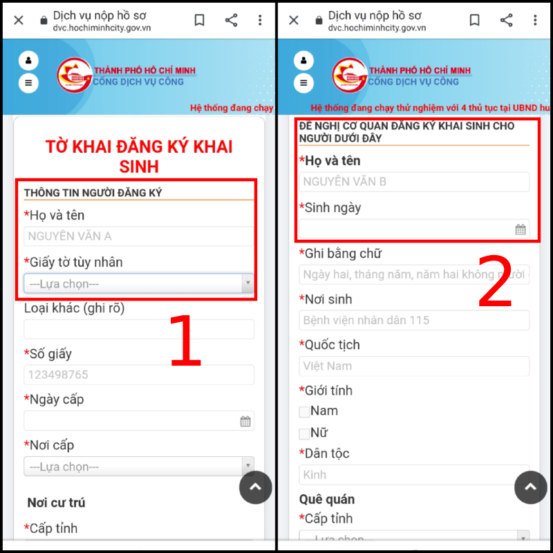 Cách đăng ký làm giấy khai sinh online trên điện thoại đơn giản